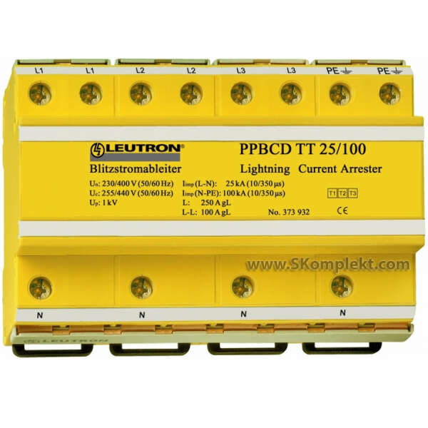 LEUTRON LE-385-050 Ограничитель перенапряжений (УЗИП) PP BCD TT 25/100/FM-350