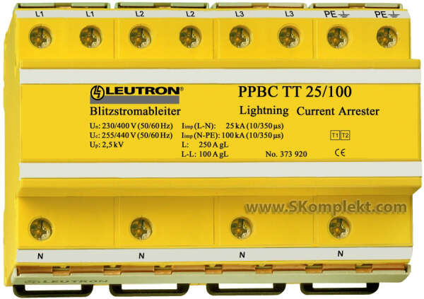 LEUTRON LE-373-922 Ограничитель перенапряжений (УЗИП) PP BC TT 25/100 /FM