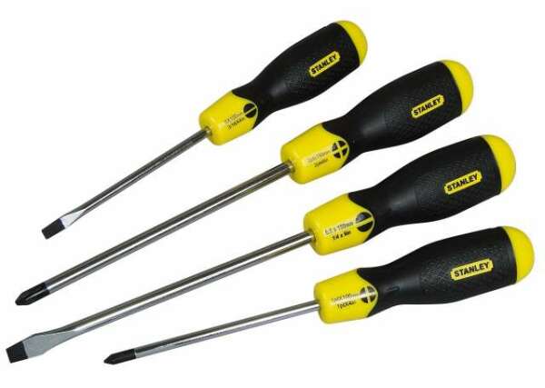 Stanley 0-65-013 - НАБОР ИЗ 4-Х ОТВЕРТОК "CUSHIONGRIP" (5Х100; PL6,5Х200; PH1X75, PH2X150)