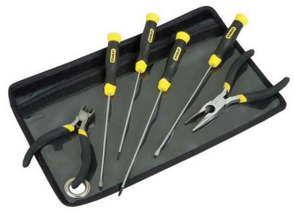 Stanley 1-65-010 - НАБОР ИНСТРУМЕНТА "CUSHIONGRIP" ДЛЯ РАБОТ С КОМПЬЮТЕРАМИ ИЗ 6-ТИ ПРЕДМЕТОВ (4 ОТВЕРТКИ, 1 КУСАЧКИ, 1 ДЛИННОГУБЦЫ)