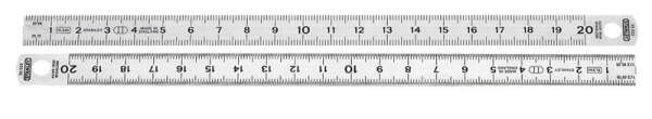 Stanley 1-35-522 - ЛИНЕЙКА ИЗ НЕРЖАВЕЮЩЕЙ СТАЛИ 2-СТОРОННЯЯ 2-ШКАЛЬНАЯ 200ММ Х 13ММ