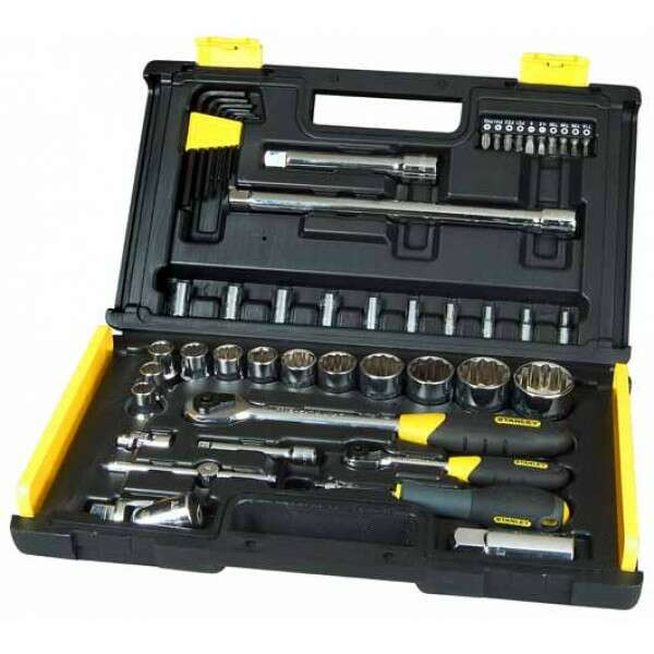 Stanley 1-94-658 - Набор торцевых головок 1/4"+1/2" (50 предметов)