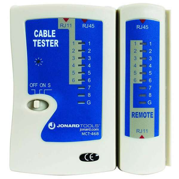 Jonard MCT-468 - кабельный LAN тестер витой пары, распиновка RJ11, RJ12, RJ45