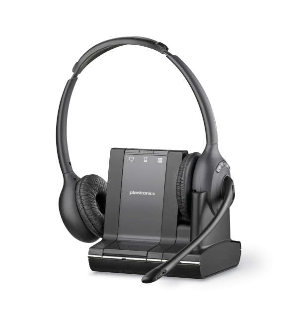 Plantronics Savi W720M (Over-the-head) — беспроводная (DECT) система для компьютера, мобильного и стационарного телефона, оптимизирована для Microsoft Office Communicator и Lync