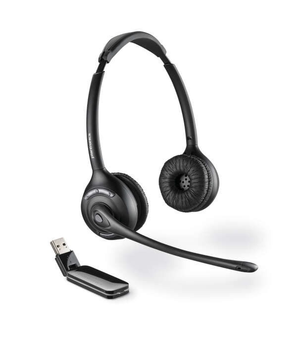 Plantronics Savi W420M (Over-the-head) — беспроводная DECT гарнитура для компьютера, оптимизирована для Microsoft Office Communicator и Lync
