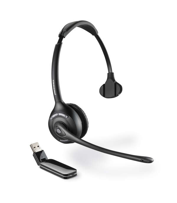 Plantronics Savi W410M (Over-the-head) — беспроводная DECT гарнитура для компьютера, оптимизирована для Microsoft Office Communicator и Lync