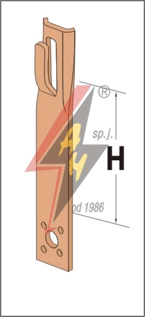 AH Hardt AH-11032 - Держатель прямой, H=8 cm, проволока Ø 5-8 mm, медь/латунь