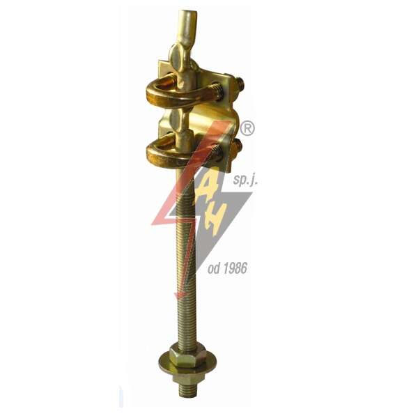AH Hardt AH-13051 - Держатель натяжной, M10x110, L=20 cm, проволока Ø 6-10 mm, со скобой, серия Gold