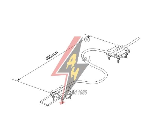 AH Hardt AH-33021 - Сочетание смещения, (гибкое) 4xM8x20 (x2), проволока Ø 5-12 mm, B до 40 mm, серия Gold