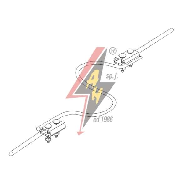 AH Hardt AH-3301P - Сочетание смещения, (гибкое) 2xM8x20 (x2), проволока Ø 5-8mm, серия Platinium