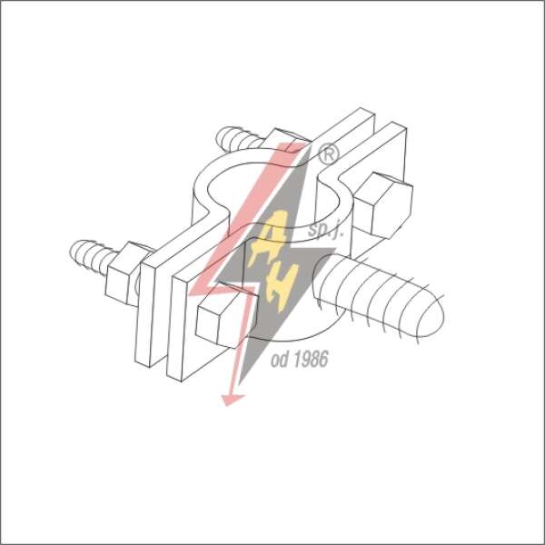 AH Hardt AH-28401 - Обойма для трубки, Ø30-Ø50 mm, Fe/Zn12/C/T2