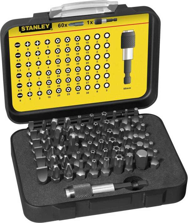 Stanley 1-13-902 - Набор отверточных вставок "EXPERT" 1/4" (60 ПРЕДМЕТОВ)