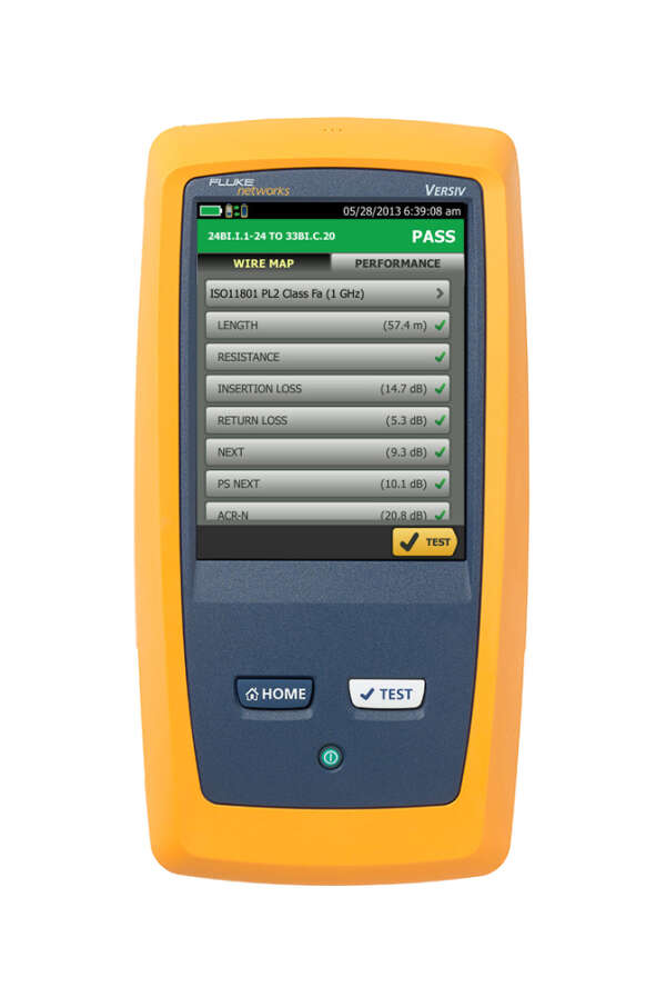 Fluke Networks DSX-5000Mi - кабельный тестер для сертификации СКС с модулями оптического тестера ММ и видеомикроскопом
