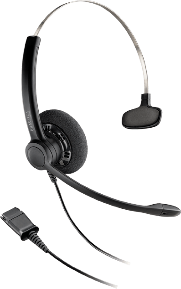 Plantronics SP11-QD/SP-G - проводная гарнитура Practica в комплекте с шнуром-переходником для телефонных аппаратов