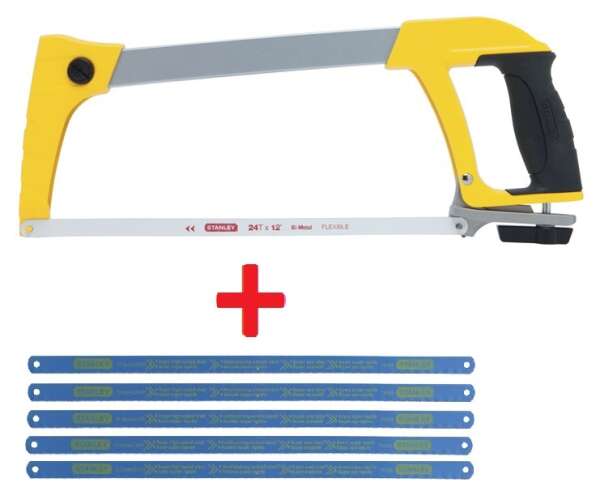 Stanley 1-20-110-PROMO - Ножовка по металлу HEAVY DUTY с пятью дополнительными полотнам
