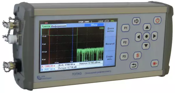 ТОПАЗ-9400-A-31-49-55-PMH - оптический рефлектометр 1310/1490/1550 нм (41/41/41 дБ) / -60..+26 дБм / VFL