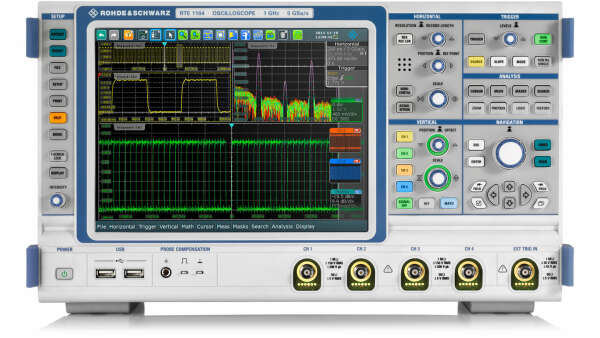 Rohde&Schwarz RTE1104 - цифровой осциллограф, 1 ГГц, 5 млрд отсчетов/сек, 10/40 млн отсчетов, 4 канала (код модели: 1317.2500.04)