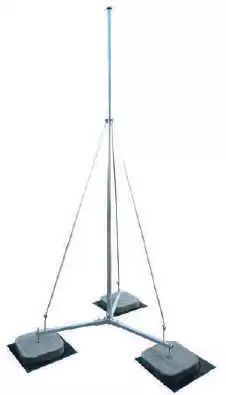 ZANDZ ZZ-205-103 — Стойка тросовой молниезащиты 3 м (оцинк сталь; на 3х бетонных основаниях)