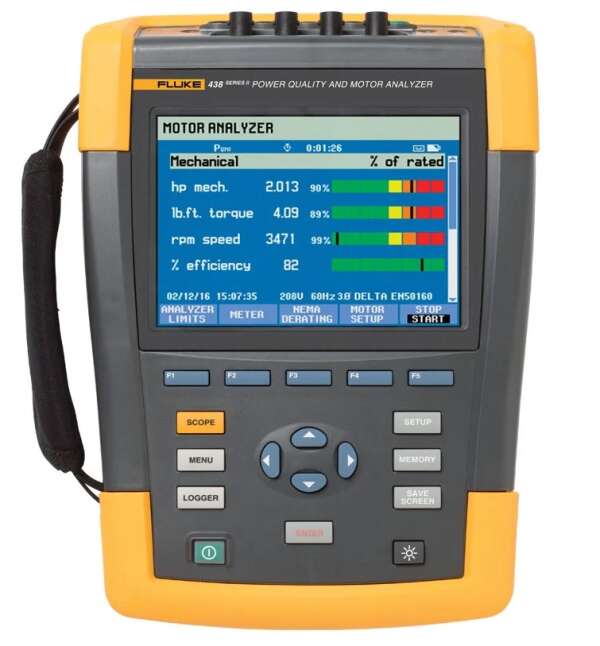Fluke 438-II - анализатор качества электроэнергии и работы электродвигателей