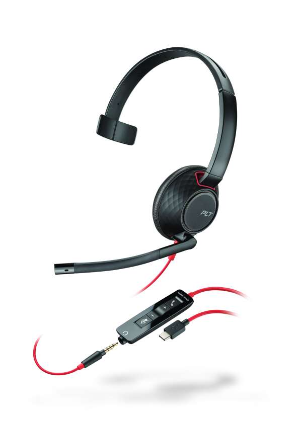 Plantronics BlackWire C5210-C - проводная гарнитура (jack 3.5/USB-C)
