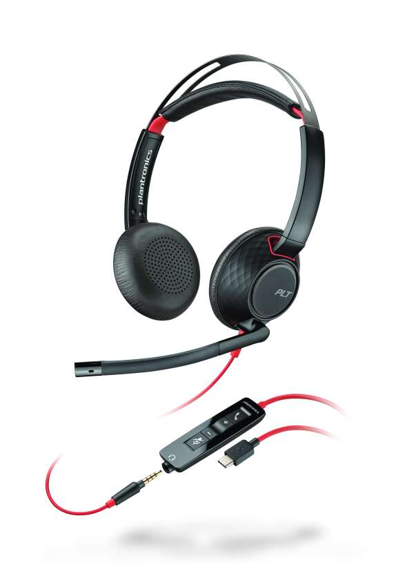 Plantronics BlackWire C5220-C - проводная гарнитура (jack 3.5/USB-C)