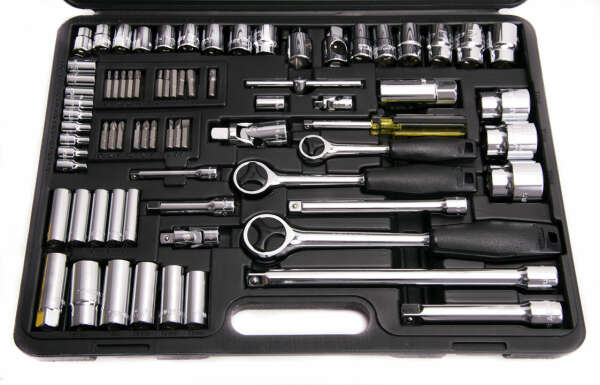 Stanley 1-87-193 - Набор головок (75 эл., 1/4", 3/8",1/2" метрический)