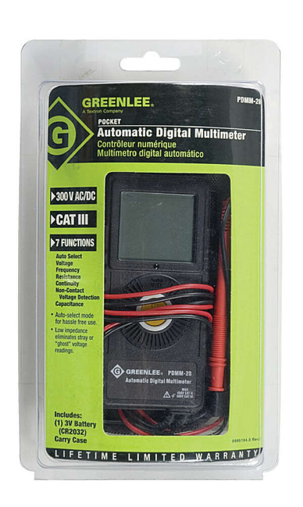 Greenlee PDMM-20 - карманный цифровой мультиметр