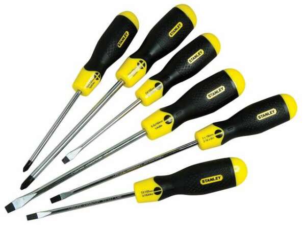 Stanley 0-65-007 - Набор отверток Cushion Grip (6шт; 3х75; 5х100; 6.5х150; 6.5х200; РН1х75; РН2х150)