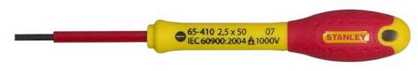 Stanley 0-65-410 - Отвертка "FatMax" изолированная, шлиц прямой (2,5 х 50 мм)