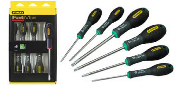 Stanley 0-65-099 - Набор отверток FatMax под шлиц "Torx" (6 шт.) (6 шт, 10х75мм, 15х75мм, 20х100мм, 25х100мм, 30х125мм,
