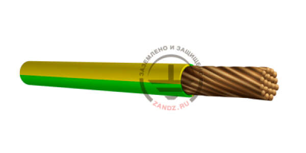 ZANDZ ZZ-500-103 — Проводник заземляющий (3м; S25; одножильный; с наконечником под болт D8)