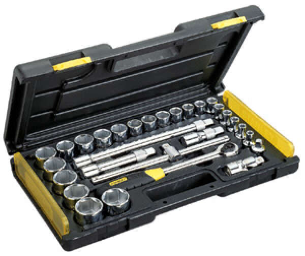 Stanley 2-85-584 - Набор головок (29 эл., 1/2", метрический)