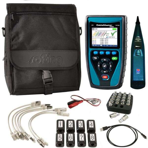 Softing CableMaster 850 (CM850) - комплект сетевого тестера, щупа и аксессуаров