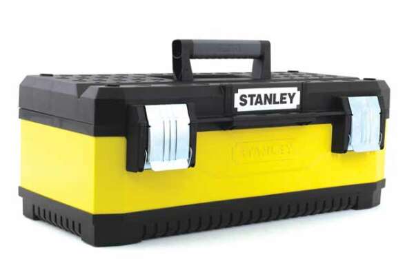 Stanley 1-95-612 - Ящик для инструмента STANLEY металлопластмассовый желтый (49,7 x 29,3 x 22,2 см)