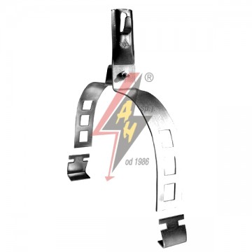 AH Hardt AH-04184 - Коньковый держатель, H=8 cm, проволока Ø 5-8 mm, шир. 20 cm, выс. 13,5 cm, алюминий