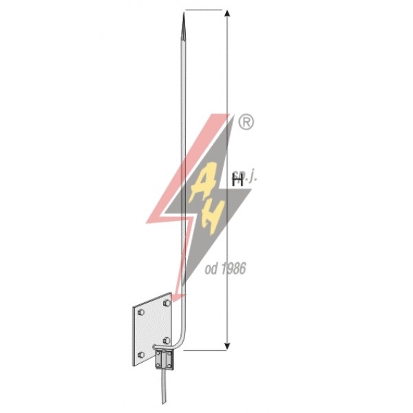 AH Hardt AH-27301 - Шпиль на дымоход, (горячего оцинкования) H=1400 mm