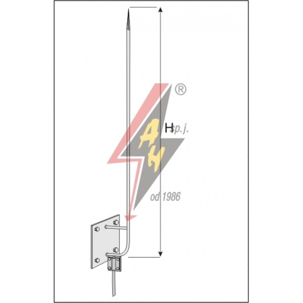 AH Hardt AH-27471 - Шпиль на дымоход, (горячего оцинкования) H=3500 mm