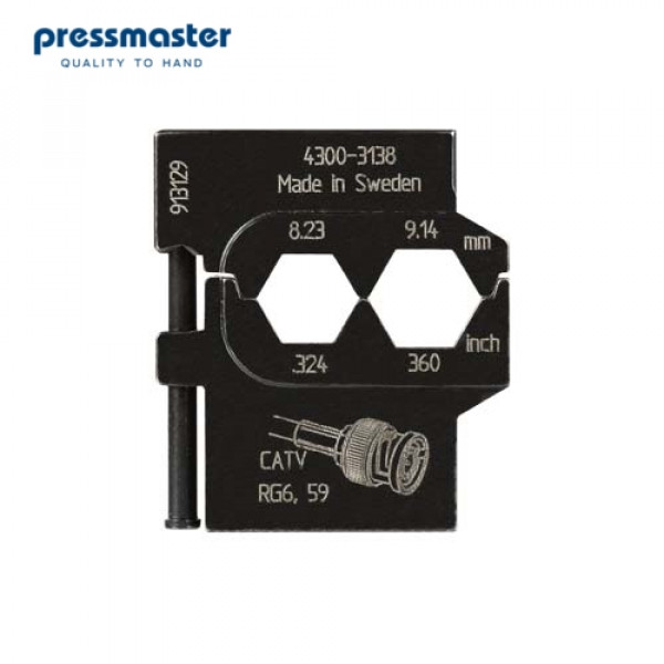 Матрица Pressmaster 4300-3138 - для Коаксиальных коннекторов: 8.23 мм и 9.14 мм