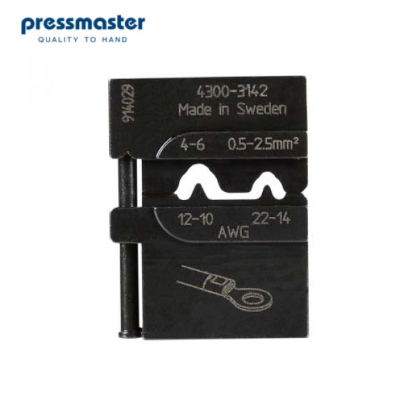 Матрица Pressmaster 4300-3142 - для неизолированных наконечников: 0.5 - 2.5 мм² и 4 - 6 мм²