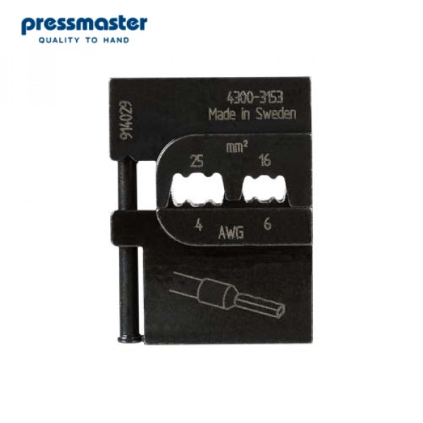 Матрица Pressmaster 4300-3153 - для втулочных наконечников 16 мм² и 25 мм²