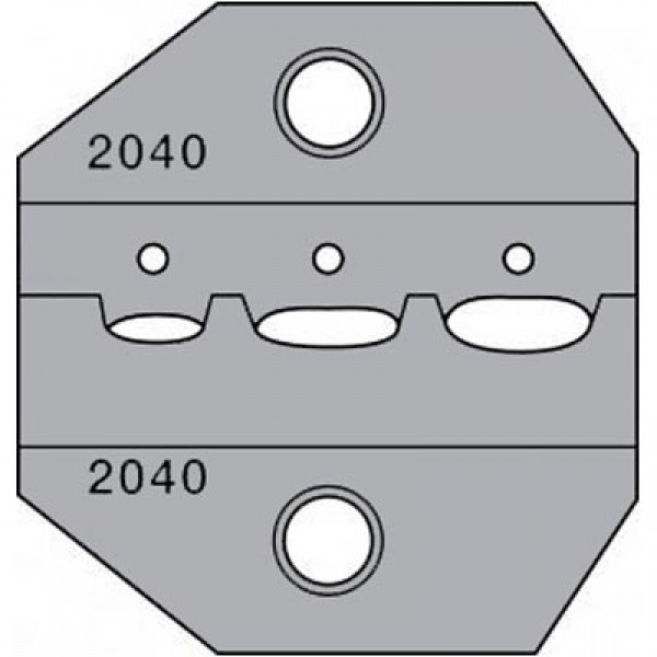 Greenlee 2040 - матрица для установки изолированных клеммных и вилочных наконечников при помощи кримперов 1300/8000 (22-12AWG; 0,32-3,31 мм кв.)
