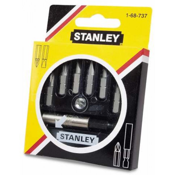 Stanley 1-68-737 - Набор отверточных насадок (7 шт.; 2SL+2PH+2PZ+магн. держ.)