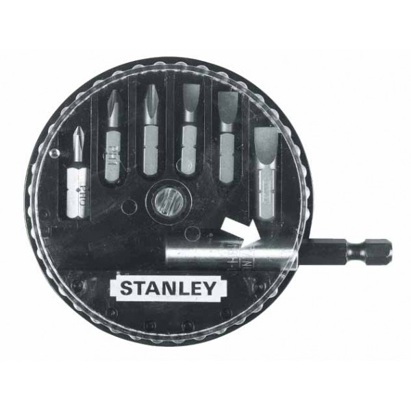 Stanley 1-68-735 - Набор отверточных насадок (7 шт.; 3SL+3PH+магн. держ.)