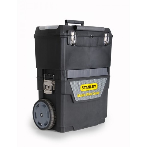 Stanley 1-93-968 - ЯЩИК ДЛЯ ИНСТРУМЕНТА С КОЛЕСАМИ MOBILE WORK CENTER 2 IN 1 С ОРГАНАЙЗЕРАМИ В КРЫШКЕ ПЛАСТМАССОВЫЙ (47 X 29,8 X 61,9СМ)